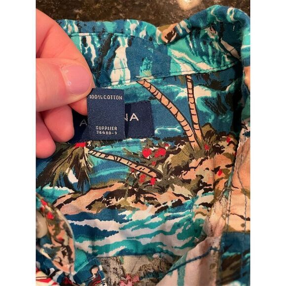 Arizona Jean Co Men's L Multicolor Graphic Print Hawaiian Shirt - Picture 6 of 6